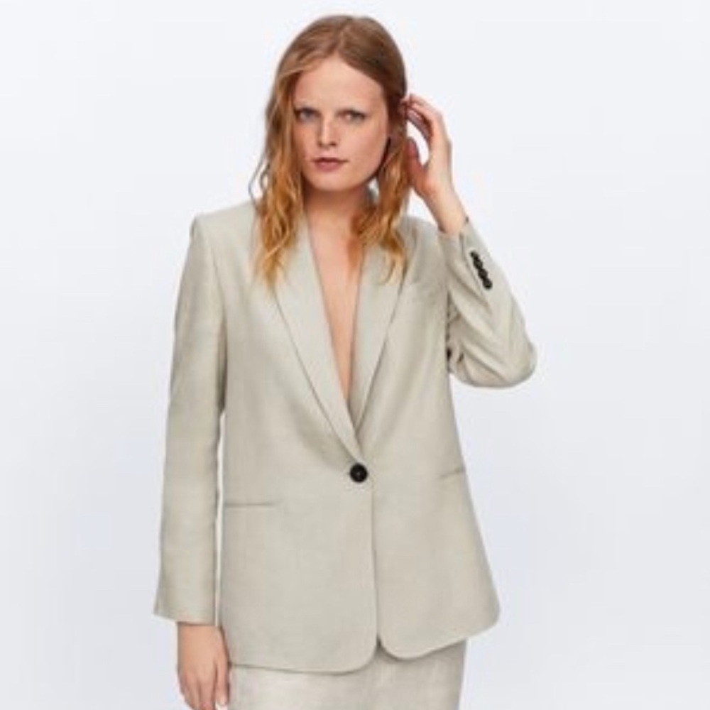NEW Zara linen blazer